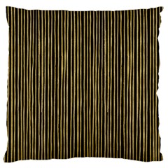 Stylish Golden Strips Large Cushion Case (two Sides) by gatterwe