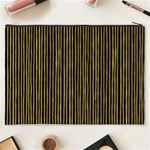 Stylish Golden Strips Cosmetic Bag (XXXL)  Back