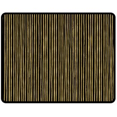 Stylish Golden Strips Double Sided Fleece Blanket (medium)  by gatterwe