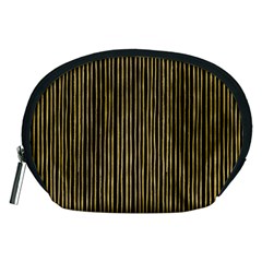 Stylish Golden Strips Accessory Pouches (medium)  by gatterwe