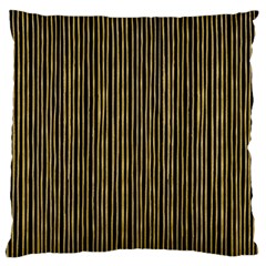 Stylish Golden Strips Standard Flano Cushion Case (one Side) by gatterwe