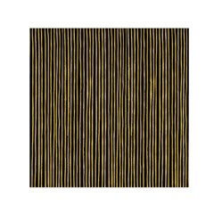 Stylish Golden Strips Small Satin Scarf (square) by gatterwe