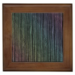 Stylish Rainbow Strips Framed Tiles by gatterwe