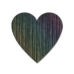 Stylish Rainbow Strips Heart Magnet Front