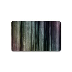 Stylish Rainbow Strips Magnet (name Card) by gatterwe