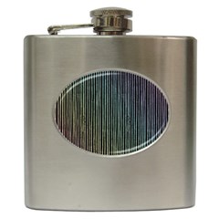 Stylish Rainbow Strips Hip Flask (6 Oz) by gatterwe