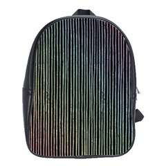 Stylish Rainbow Strips School Bag (large) by gatterwe