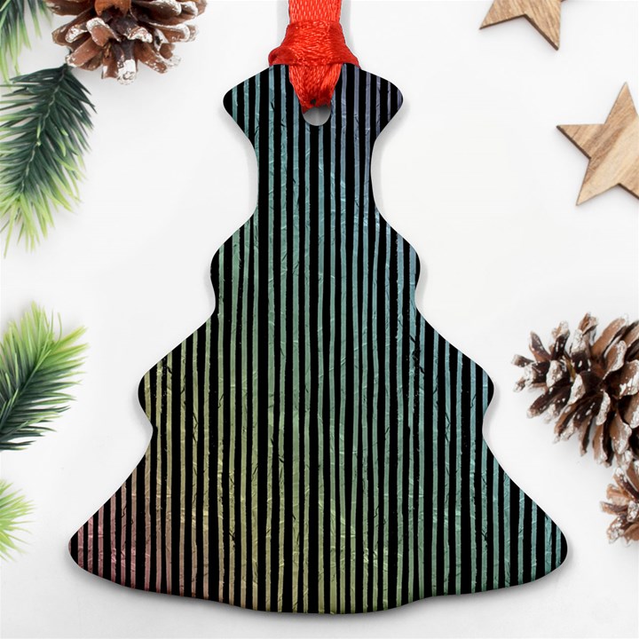 Stylish Rainbow Strips Ornament (Christmas Tree) 