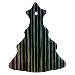 Stylish Rainbow Strips Christmas Tree Ornament (two Sides) by gatterwe