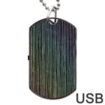 Stylish Rainbow Strips Dog Tag USB Flash (Two Sides) Front