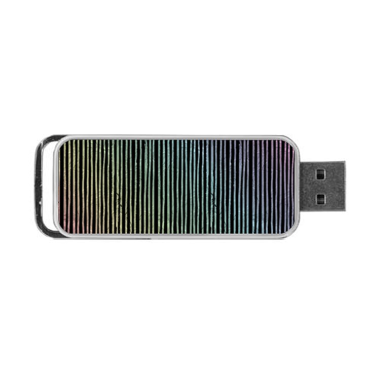 Stylish Rainbow Strips Portable USB Flash (One Side)