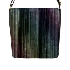 Stylish Rainbow Strips Flap Messenger Bag (l)  by gatterwe