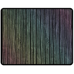 Stylish Rainbow Strips Double Sided Fleece Blanket (medium)  by gatterwe