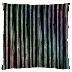 Stylish Rainbow Strips Large Flano Cushion Case (two Sides) by gatterwe