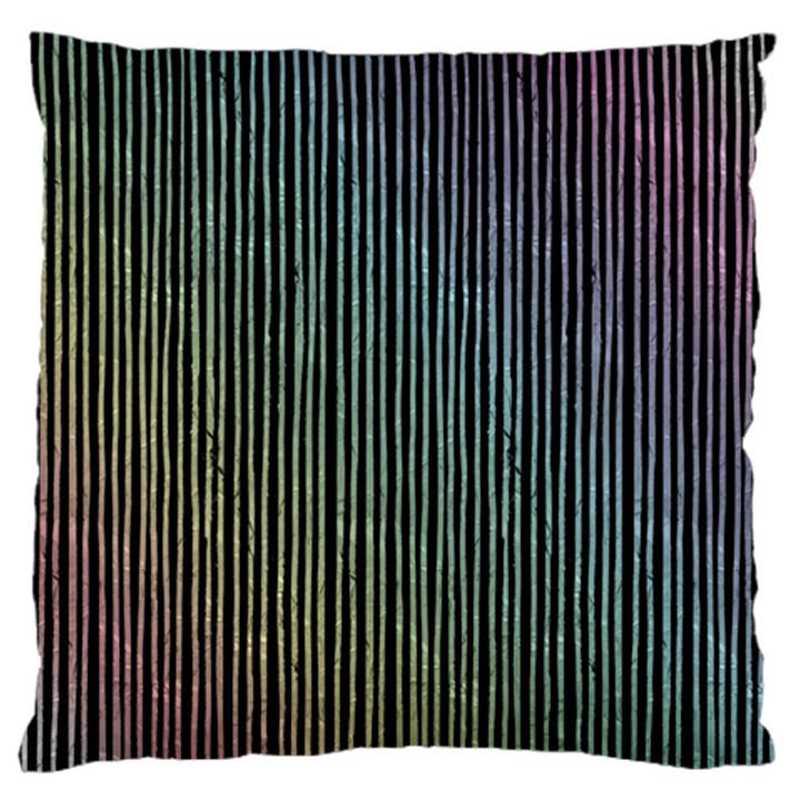 Stylish Rainbow Strips Large Flano Cushion Case (Two Sides)