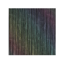 Stylish Rainbow Strips Small Satin Scarf (square) by gatterwe