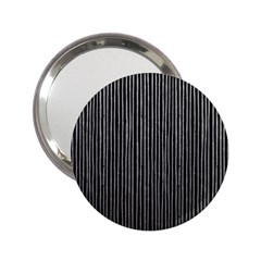 Stylish Silver Strips 2 25  Handbag Mirrors