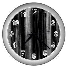 Stylish Silver Strips Wall Clocks (silver)  by gatterwe