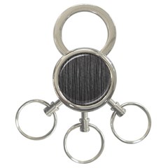 Stylish Silver Strips 3-ring Key Chains by gatterwe