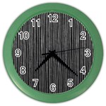 Stylish Silver Strips Color Wall Clocks Front