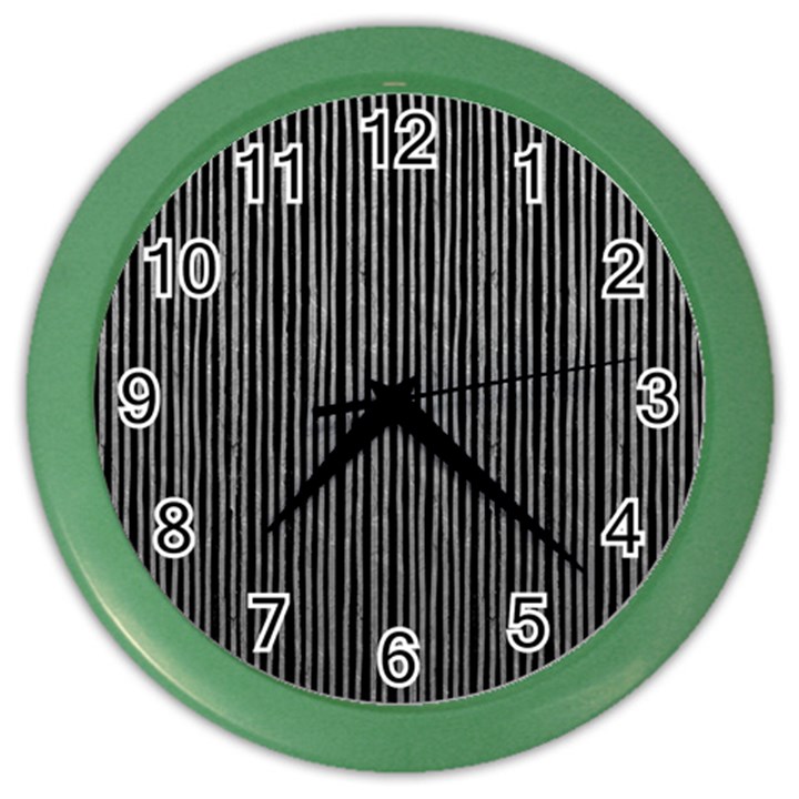 Stylish Silver Strips Color Wall Clocks