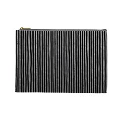 Stylish Silver Strips Cosmetic Bag (large)  by gatterwe