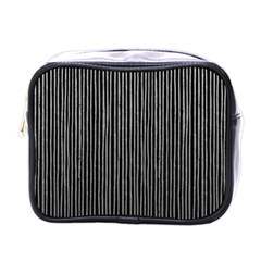 Stylish Silver Strips Mini Toiletries Bags by gatterwe