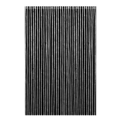 Stylish Silver Strips Shower Curtain 48  X 72  (small)  by gatterwe