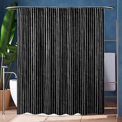 Stylish Silver Strips Shower Curtain 60  X 72  (medium)  by gatterwe