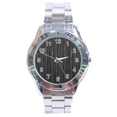 Stylish Silver Strips Stainless Steel Analogue Watch by gatterwe