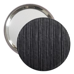 Stylish Silver Strips 3  Handbag Mirrors by gatterwe