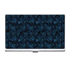 Blue Flower Glitter Look Business Card Holders