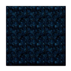 Blue Flower Glitter Look Face Towel by gatterwe