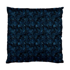 Blue Flower Glitter Look Standard Cushion Case (Two Sides)