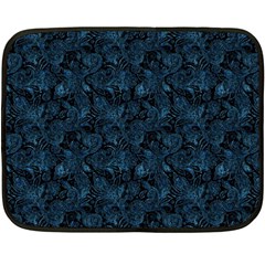 Blue Flower Glitter Look Fleece Blanket (mini) by gatterwe