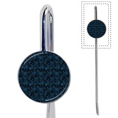 Blue Flower Glitter Look Book Mark