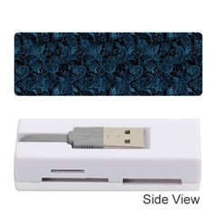 Blue Flower Glitter Look Memory Card Reader (Stick) 