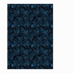 Blue Flower Glitter Look Large Garden Flag (Two Sides)