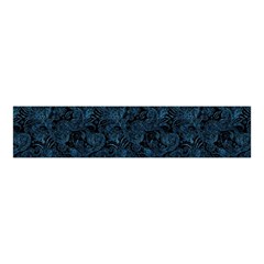 Blue Flower Glitter Look Velvet Scrunchie