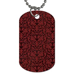 Red Glitter Look Floral Dog Tag (one Side) by gatterwe