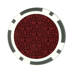 Red Glitter Look Floral Poker Chip Card Guard (10 Pack) by gatterwe