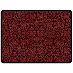 Red Glitter Look Floral Fleece Blanket (large)  by gatterwe