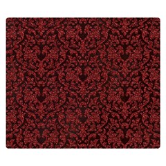 Red Glitter Look Floral Double Sided Flano Blanket (small)  by gatterwe