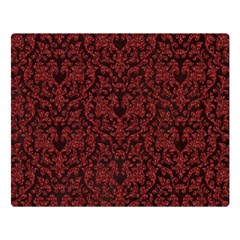 Red Glitter Look Floral Double Sided Flano Blanket (large)  by gatterwe