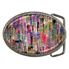 Colorful Shaky Paint Strokes                              Belt Buckle by LalyLauraFLM