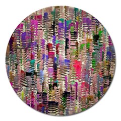 Colorful Shaky Paint Strokes                              Magnet 5  (round) by LalyLauraFLM