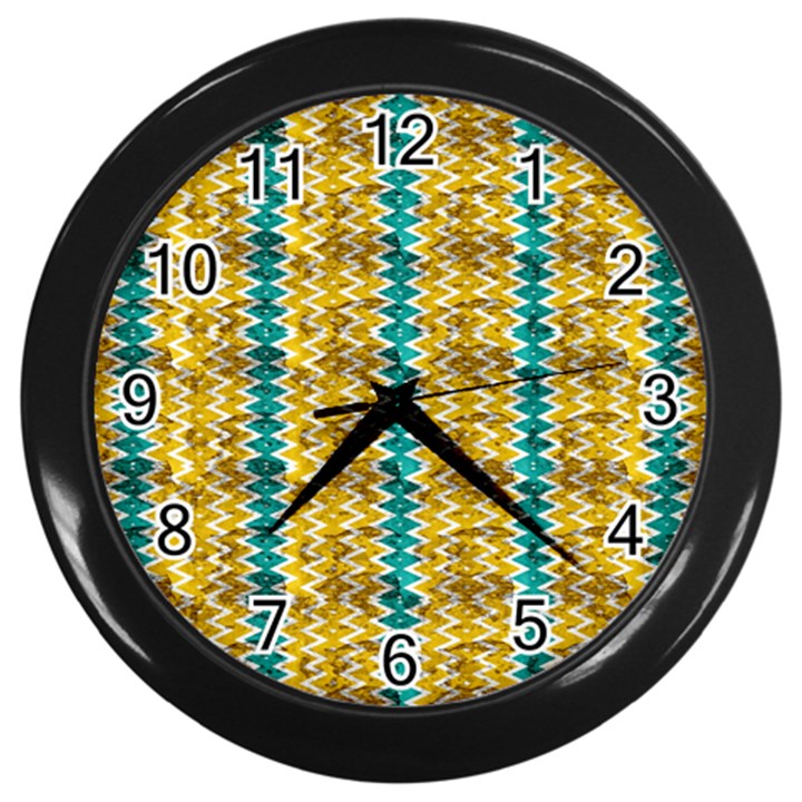 Peeled paint texture                               Wall Clock (Black)