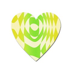 Green Shapes Canvas                              Magnet (heart) by LalyLauraFLM