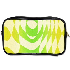 Green Shapes Canvas                              Toiletries Bag (two Sides) by LalyLauraFLM