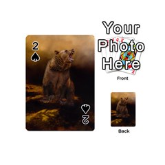 Roaring Grizzly Bear Playing Cards 54 (mini)  by gatterwe